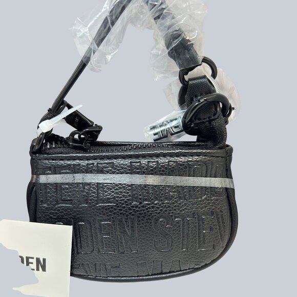 Steve Madden Gift Set Black Crossbody & Mini Satchel Bag Charm - Picture 4 of 9